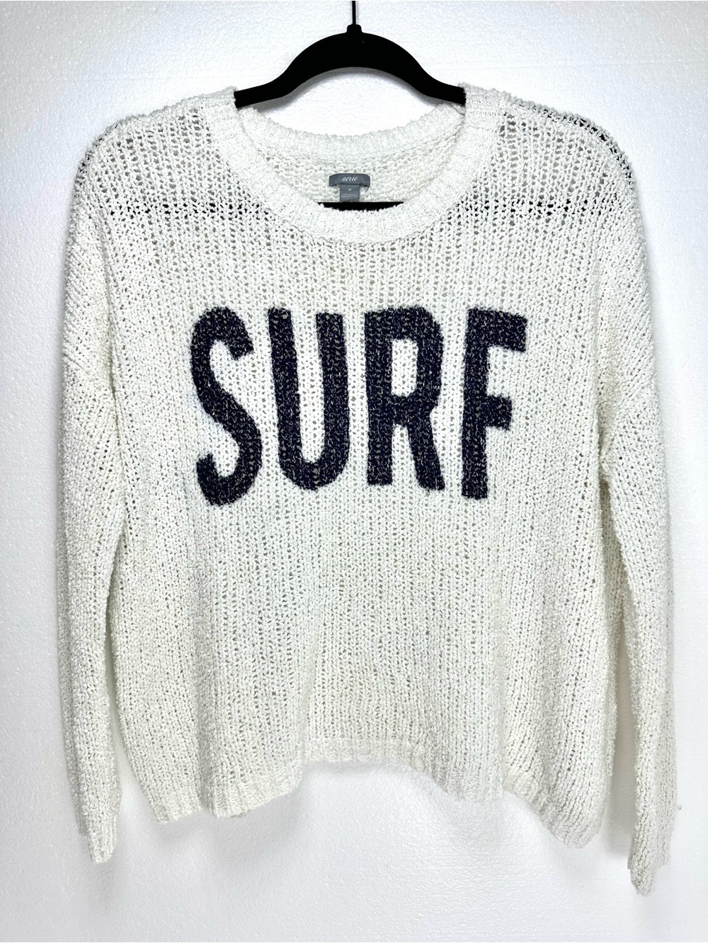 Aerie Cotton Knit Oversized Surf Beach Sweater M